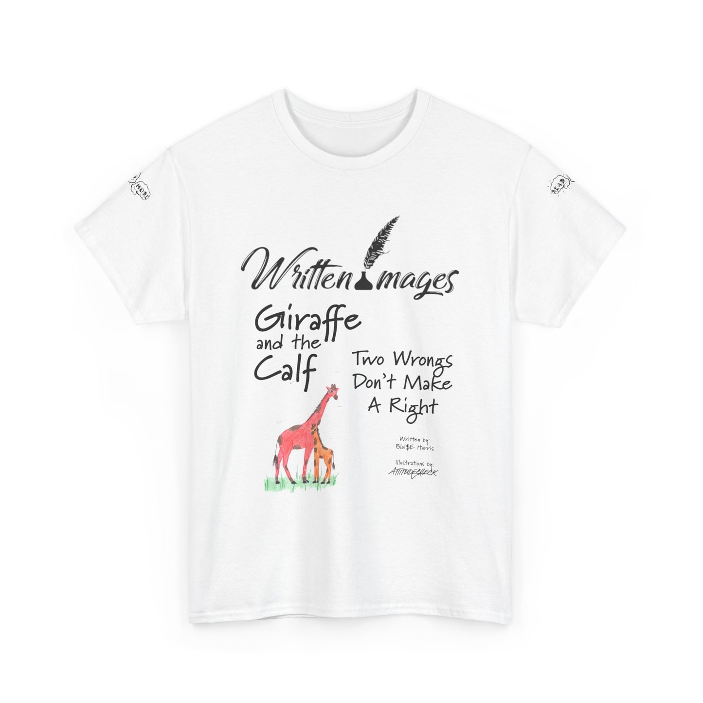 Giraffe and the Calf adult shirt